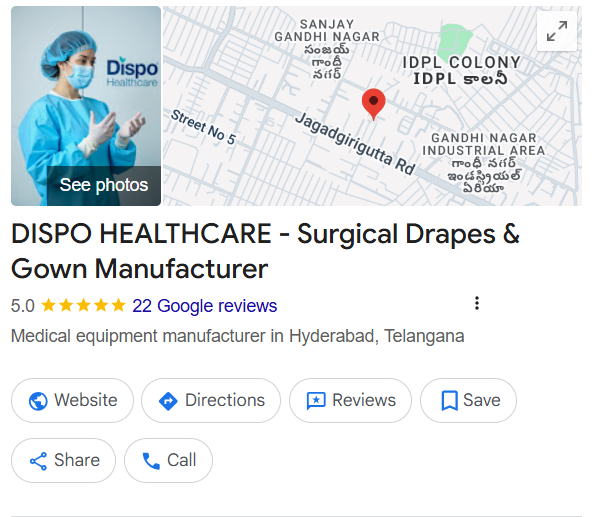 Google My Business profile photo of Dispo Healthcare in Hyderabad optimized by Mindvition Solution